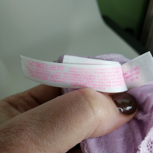 Victoria's Secret PINK Lavender Wildflower Lace High Neck Push Up Bralette S-DD - Picture 7 of 8